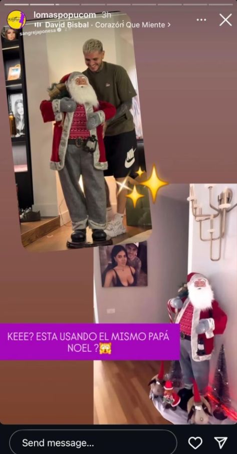 La China Suárez y Mauro Icardi reciclaron la decoración navideña que dejó Wanda Nara