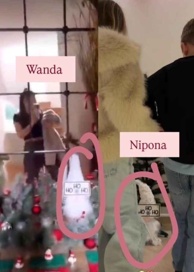 La China Suárez y Mauro Icardi reciclaron la decoración navideña que dejó Wanda Nara