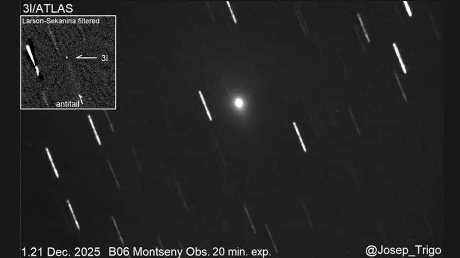 Hallazgo impactante del cometa 3I/ATLAS: se detectaron erupciones de “volcanes de hielo” 03122025