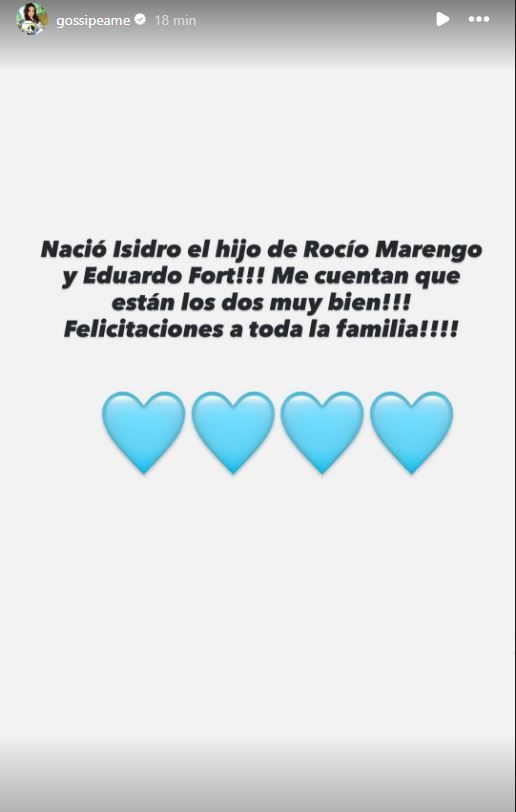 Nacimiento hijo Marengo