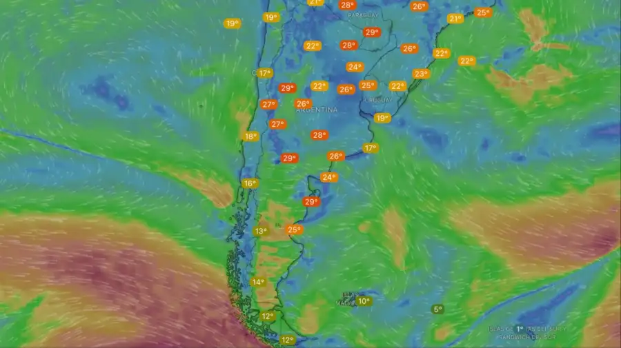 Temperaturas miércoles 3 de diciembre