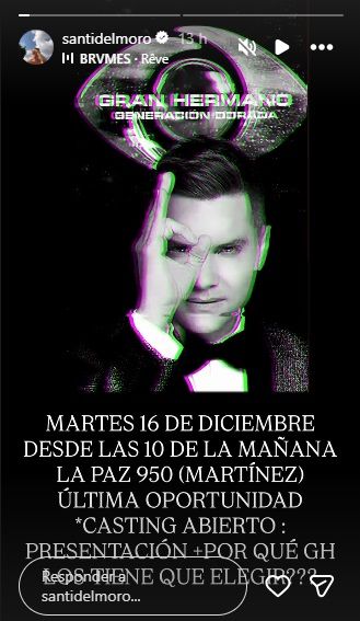 El importante anuncio de Santiago del Moro sobre Gran Hermano Generación Dorada