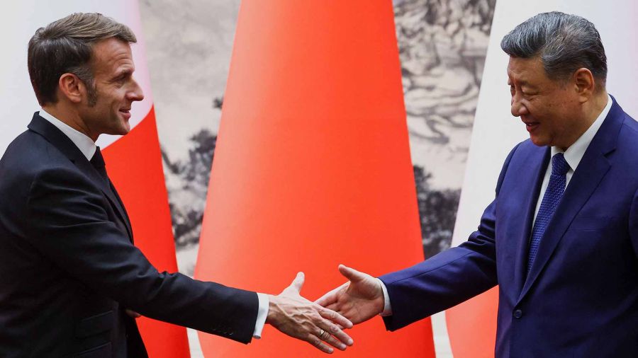 FOTOGALERIA Emmanuel Macron y el presidente de China, Xi Jinping