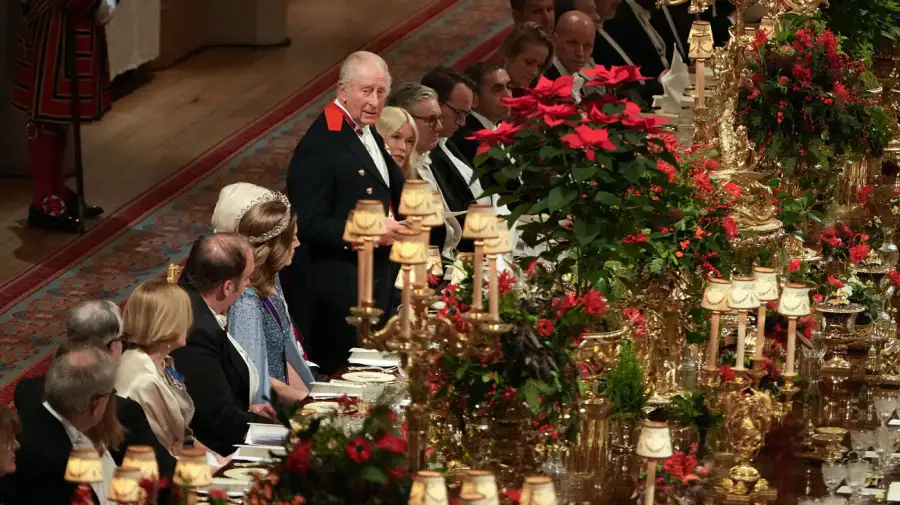 La modelo Claudia Schiffert muy cerca del rey en el banquete del Castillo de Windsor 04122025