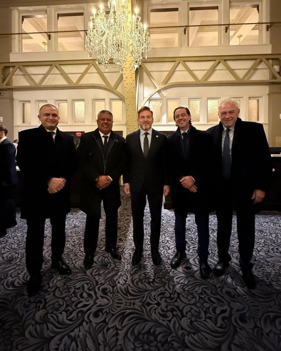 Chiqui Tapia en la previa del sorteo del Mundial 2026