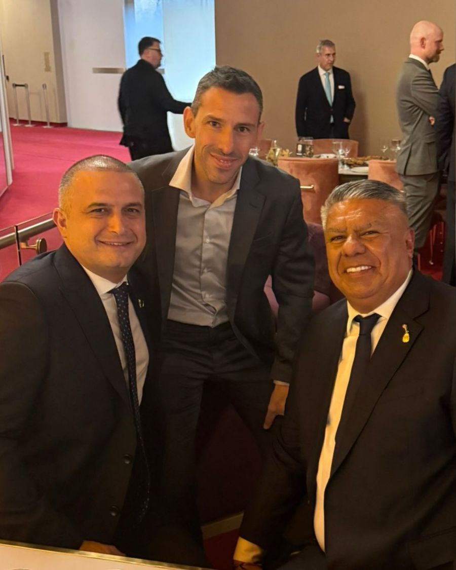 Claudio Tapia en el Sorteo del Mundial 2026