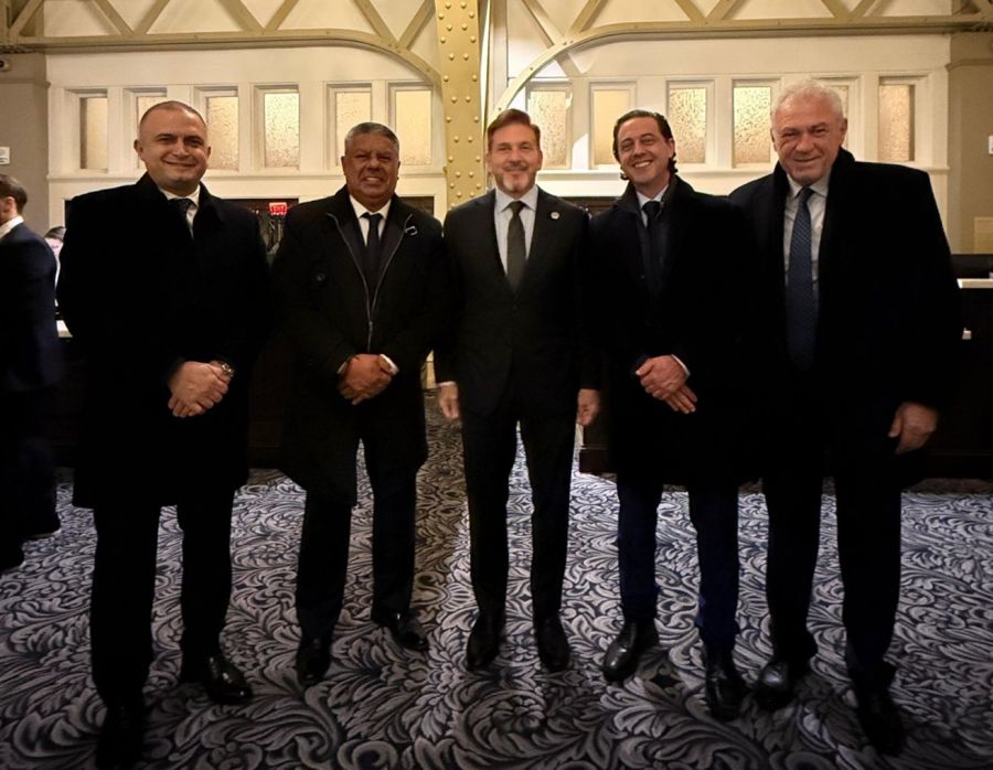 Claudio Tapia en el Sorteo del Mundial 2026