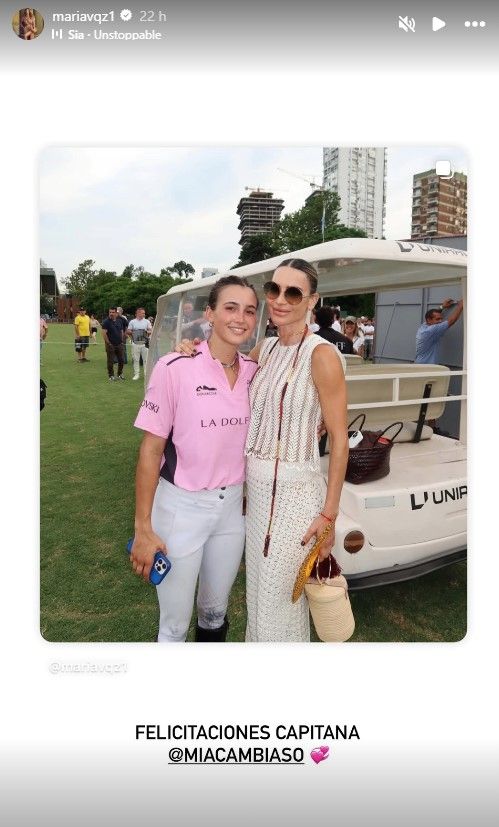 María Vázquez y Adolfo Cambiaso saludaron a Mía Cambiaso