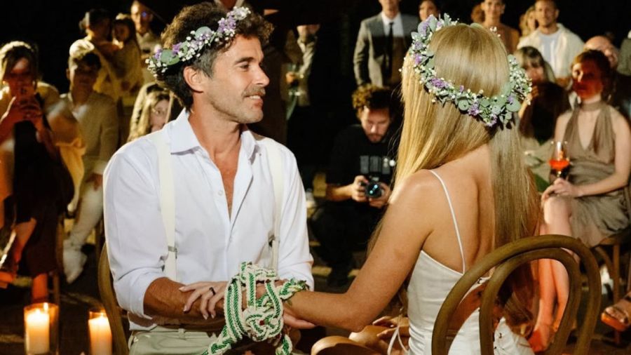 Nicolás Cabré y Rocío Pardo en su boda