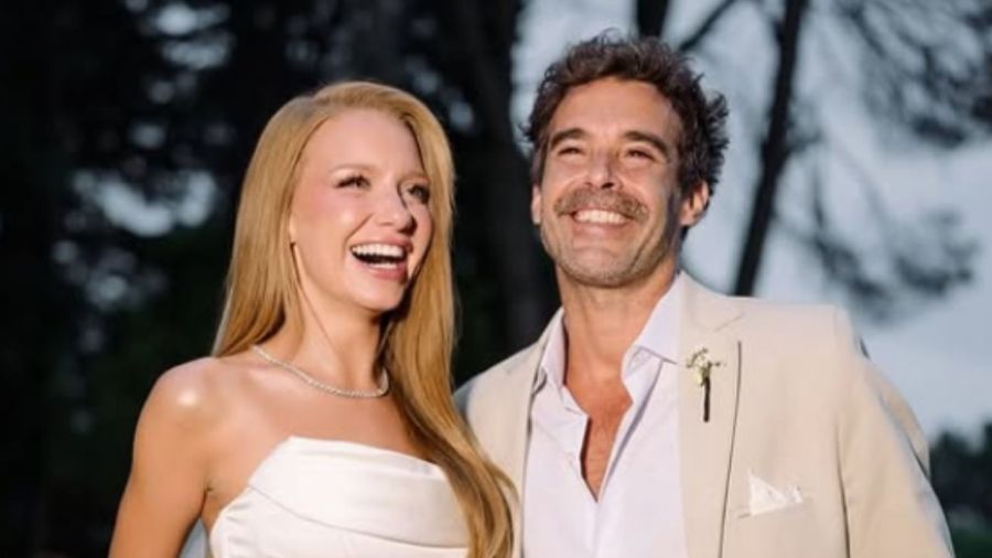 Nicolás Cabré y Rocío Pardo en su casamiento
