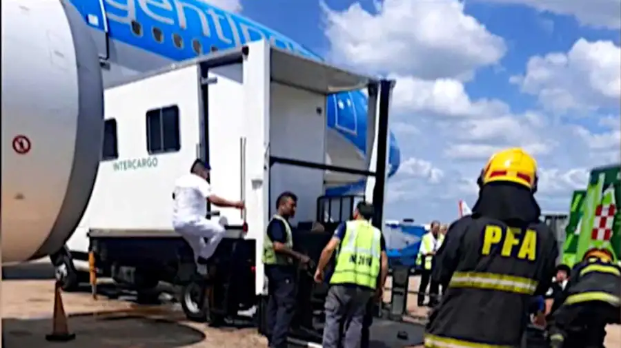 Accidente con un elevador hidráulico en Ezeiza 20251210