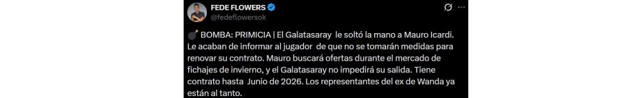 El futuro de Mauro Icardi en el Galatasaray