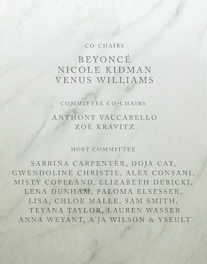 Comité organizador de la MET Gala 2026