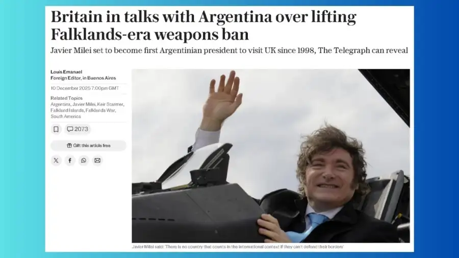Entrevista a Javier Milei en The Telegraph