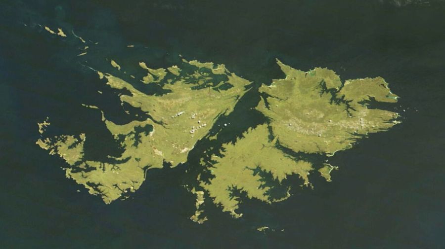 Islas Malvinas Imagen satelital - Enero de 2011