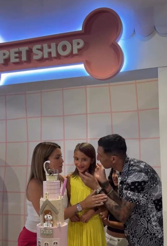 El cumpleaños número 8 de Pía, la hija de Ángel di María y Jorgelina Cardoso