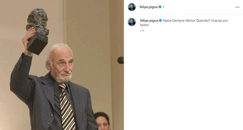 Mensajes de despedida a Héctor Alterio