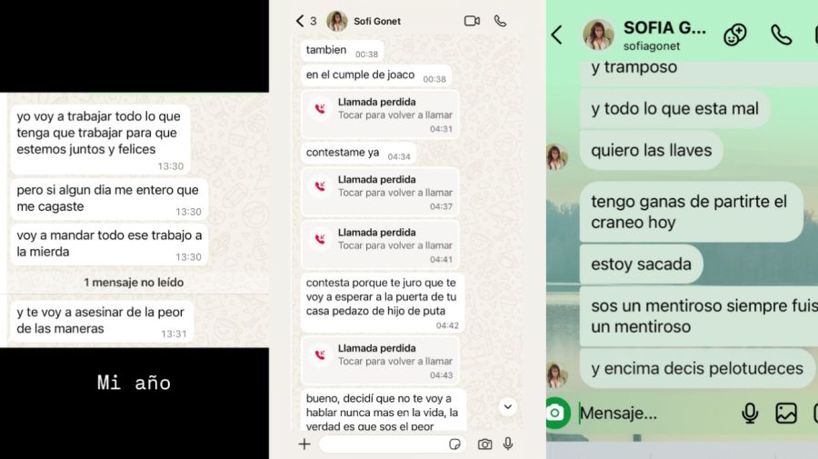 Homero Pettinato expuso chats con Sofía Gonet
