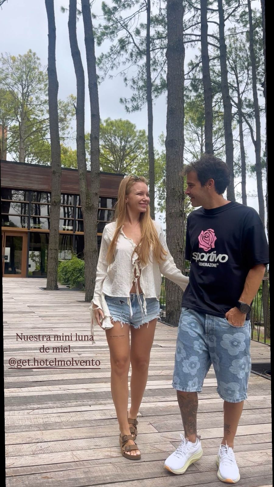 Así es la luna de miel de Nicolás Cabré y Rocío Pardo: naturaleza, paseos y amor