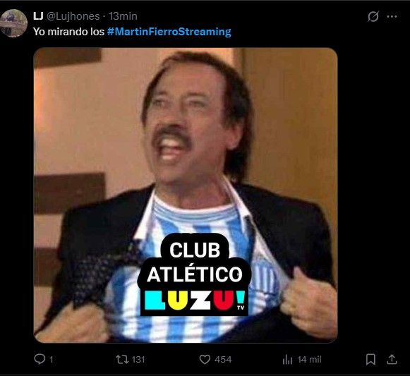 Memes Martín Fierro canales de streaming 2025