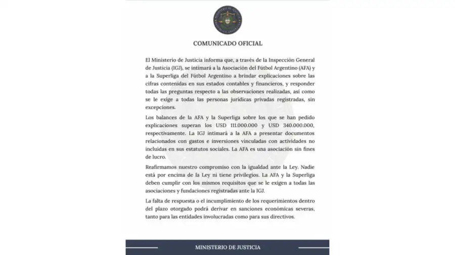 Comunicado oficial 20251217