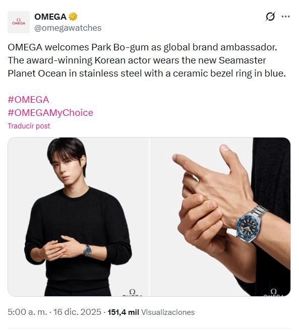 Park Bo-Ggum embajador global de OMEGA