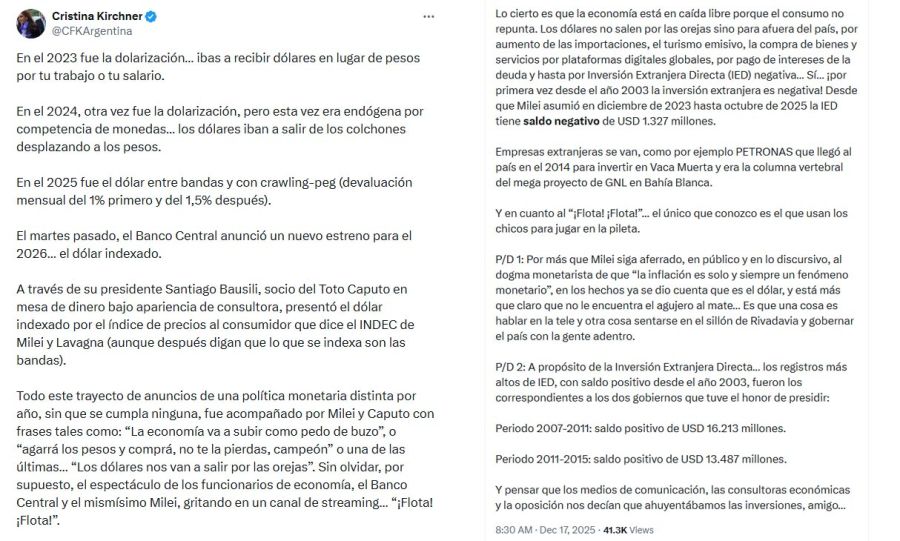 X Cristina Kirchner 17122025