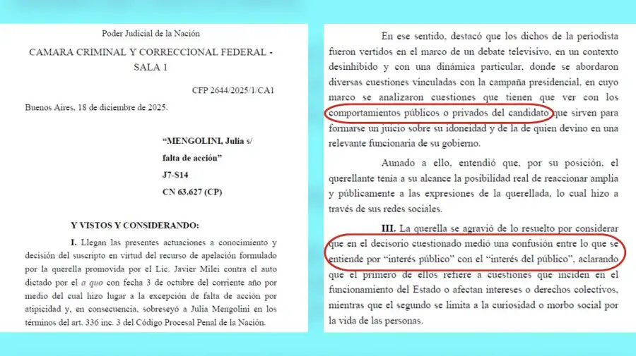 Fallo contra mengolini