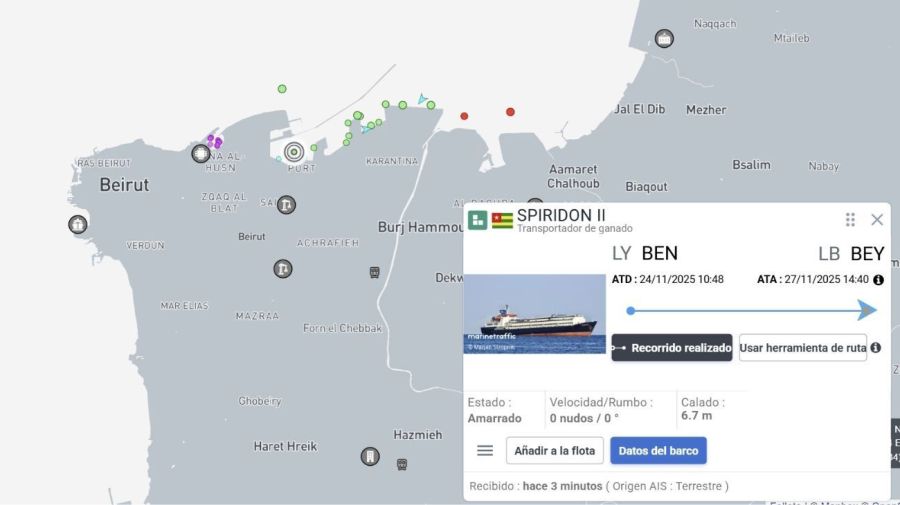 Recorrido de SPIRIDON II 18122025