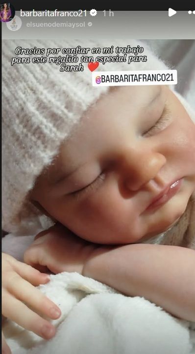 Sarah Burlando de bebé