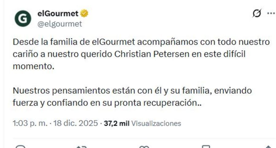 Mensaje de El Gourmet por Christian Petersen