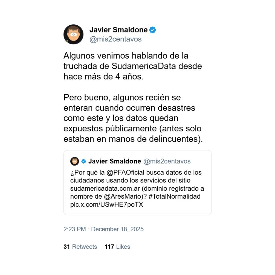 Posteo de Javier Smaldone 3