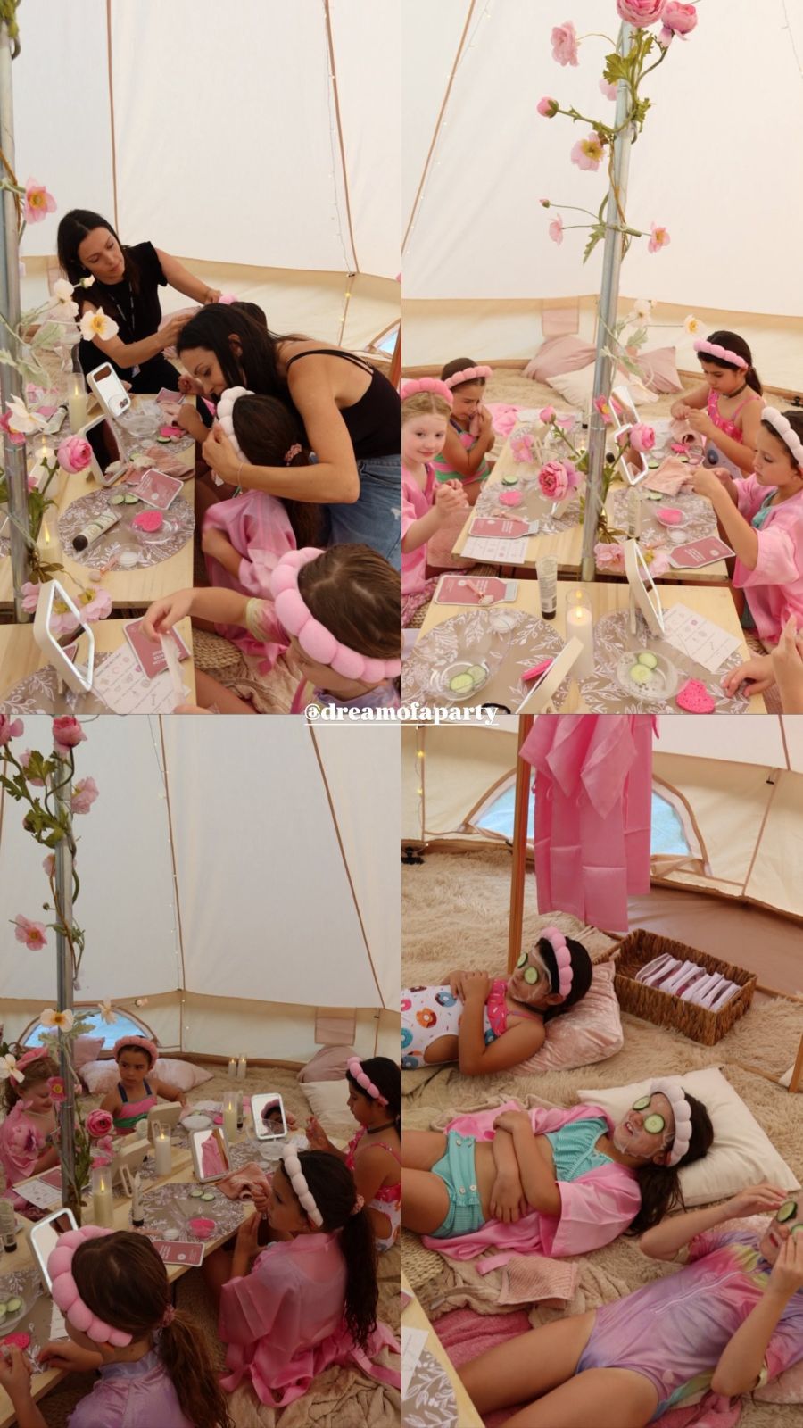 Cami Homs organizó una pijama para su hija Francesca