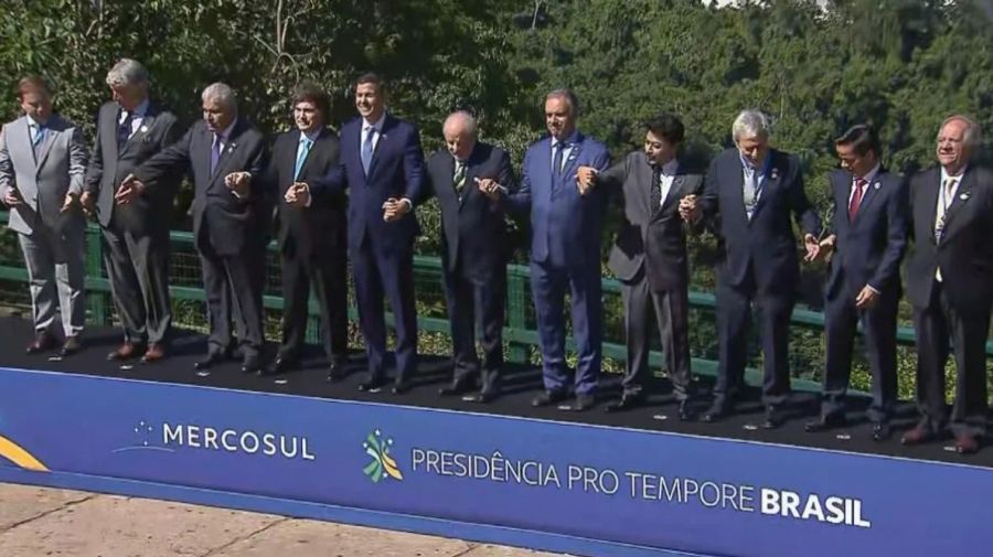 La foto de 'familia' de los mandatarios en la cita del Mercosur.