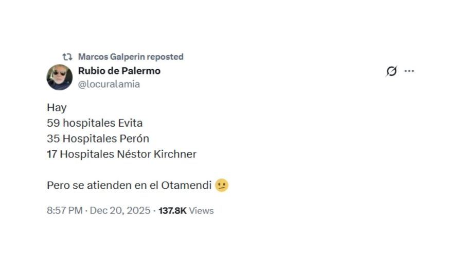 Marcos Galperín compartió un posteo contra la operación de Cristina Kirchner