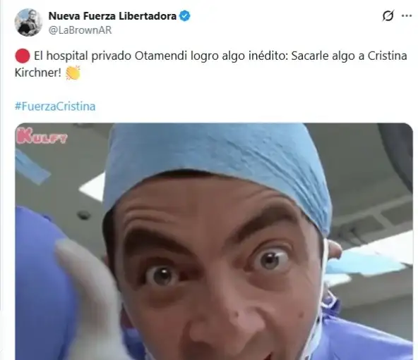 Posteo de Nueva Fuerza Libertadora contra Cristina Kirchner
