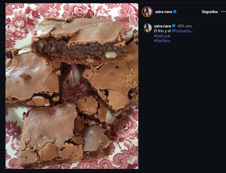 Postre de Zaira Nara