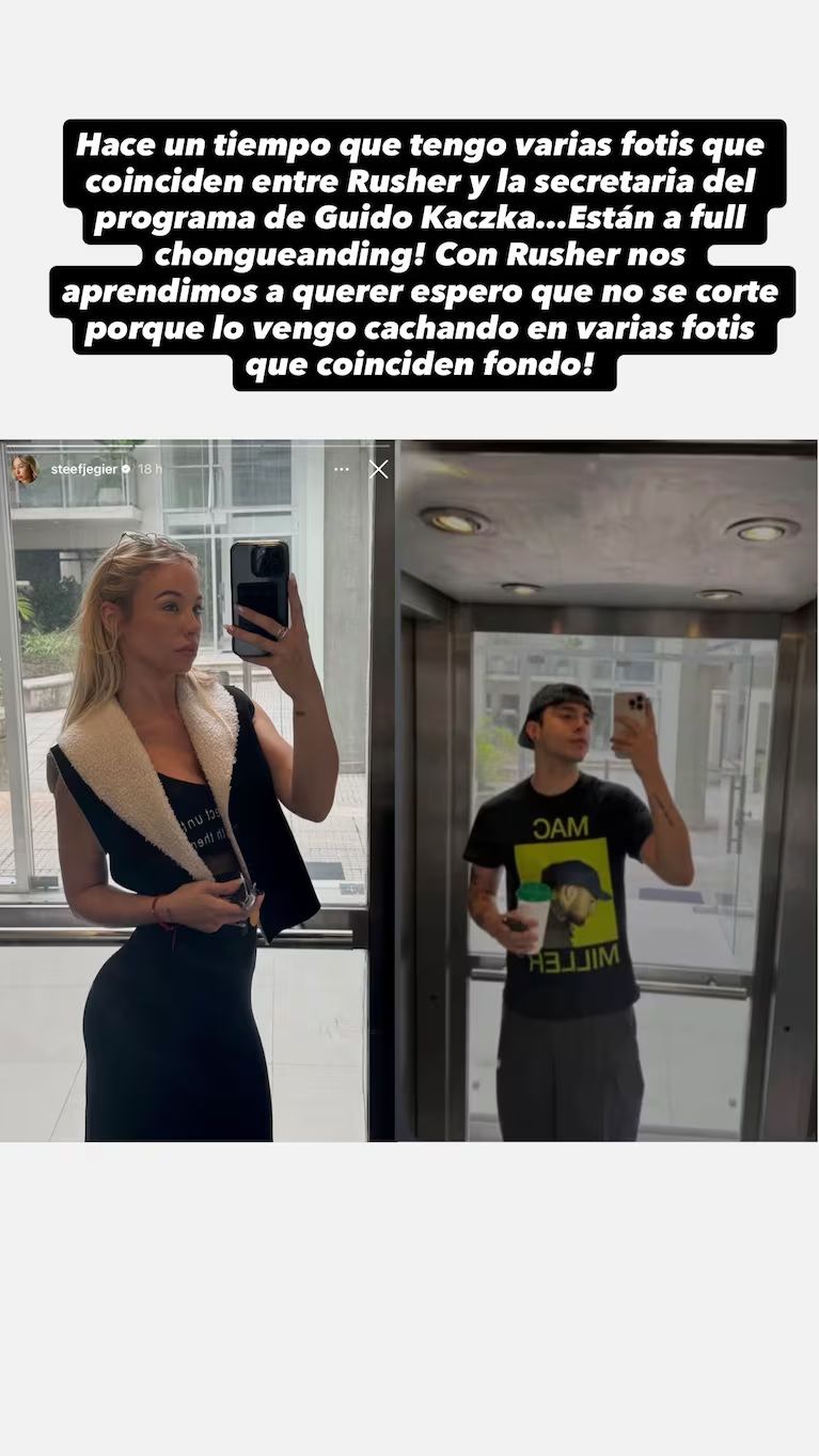 Las pistas que confirman que Rusherking está saliendo con una de las azafatas de Guido Kaczka