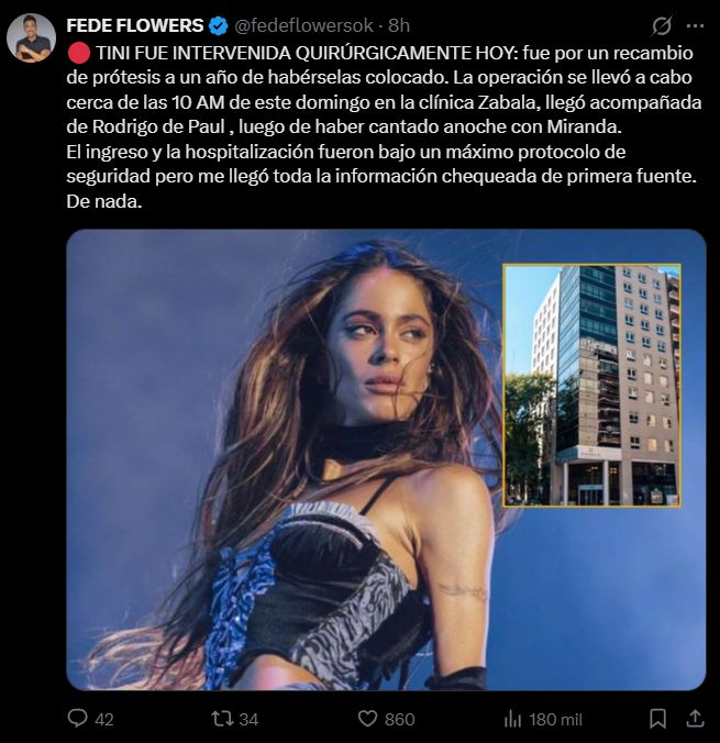 Tini Stoessel fue intervenida quirúrgicamente: qué le pasó 