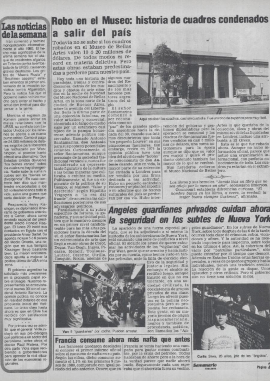 El robo millonario al Museo Nacional de Bellas Artes