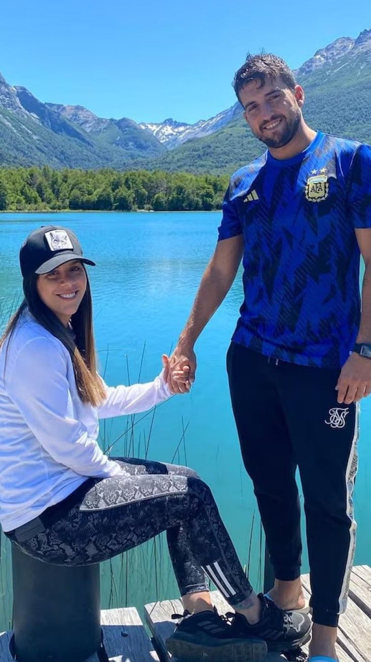 La hermana de Messi junto a su pareja