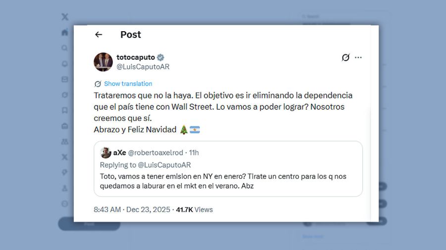 Posteo Luis Caputo 23122025