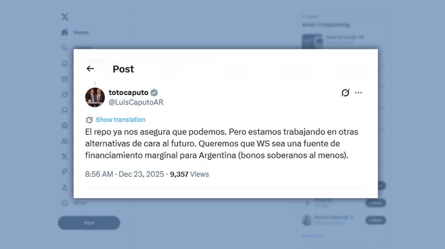 Posteo Luis Caputo 23122025