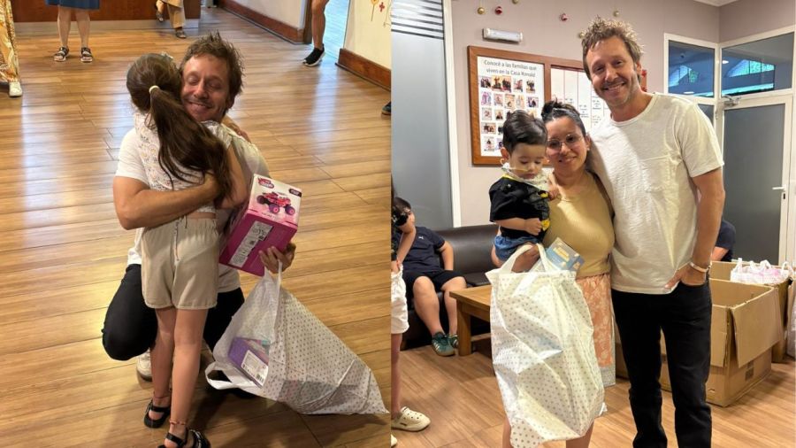 Benjamín Vicuña visitó la Casa Ronald de Buenos Aires