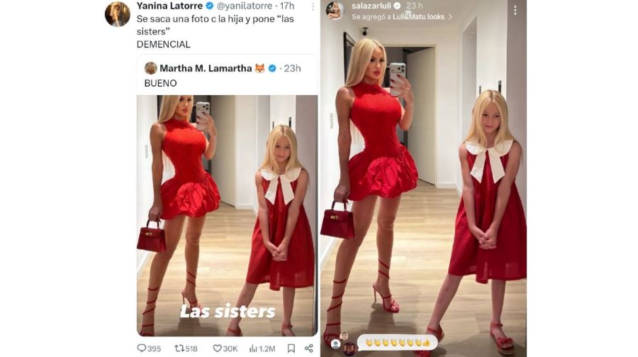 Foto de Luciana Salazar y Matilda que fue editada