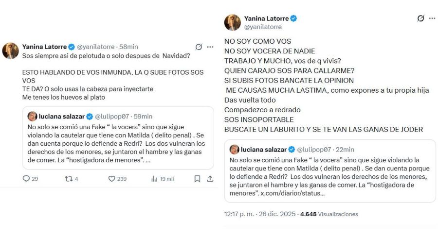 Yanina Latorre contra Luciana Salazar