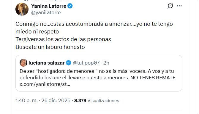 Yanina Latorre contra Luciana Salazar