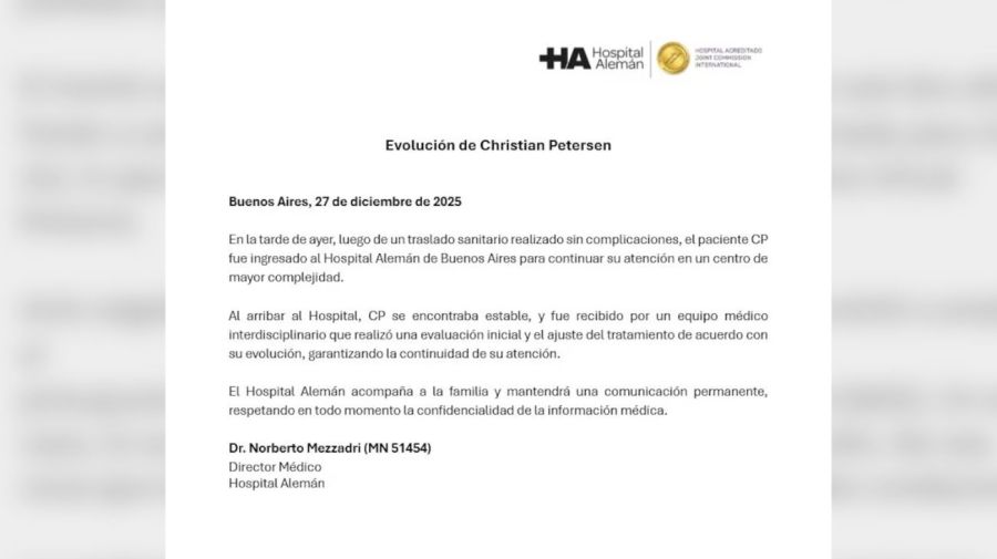 Comunicado Hospital Alemán Christian Petersen