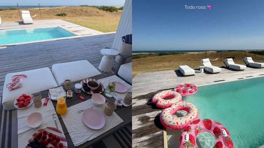 Piscina de Wanda Nara