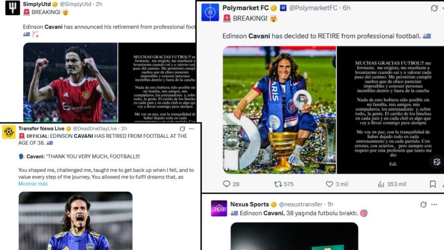 Cavani retiro